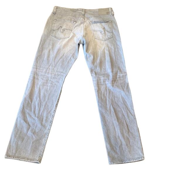 AG Adriano Goldschmied Graduate Tailored Leg Jean Light Gray Wash Size 34 - Picture 3 of 12